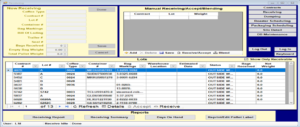 LSI Receiving HMI screenshot